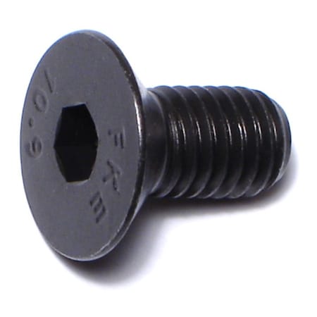 Midwest Fastener M8-1.25 Socket Head Cap Screw, Flat, Black Oxide Steel, 16 mm Length, 8 PK 76041